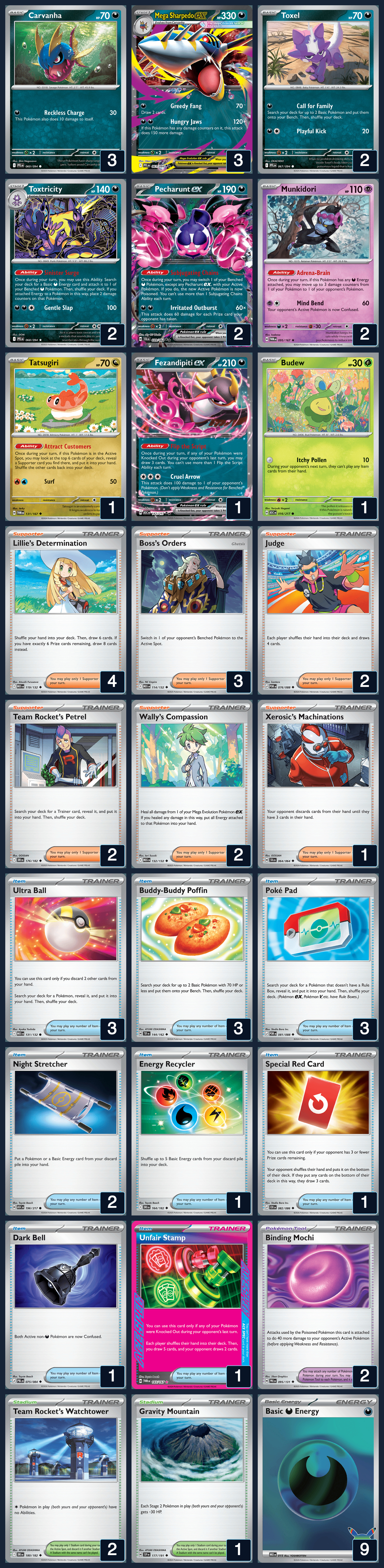 Complete 60-card deck list for rank 11, Octaviostefano