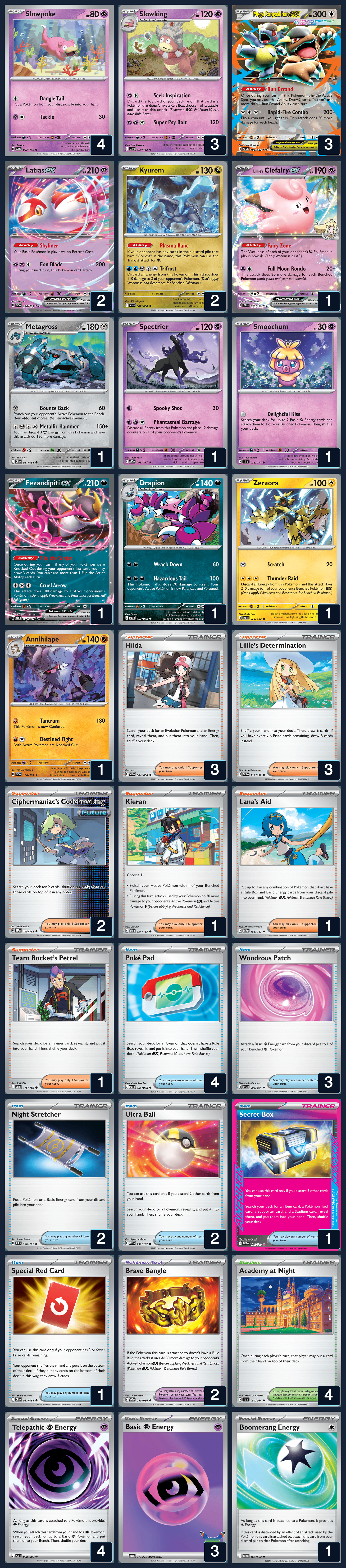 Complete 60-card deck list for rank 15, Alikey