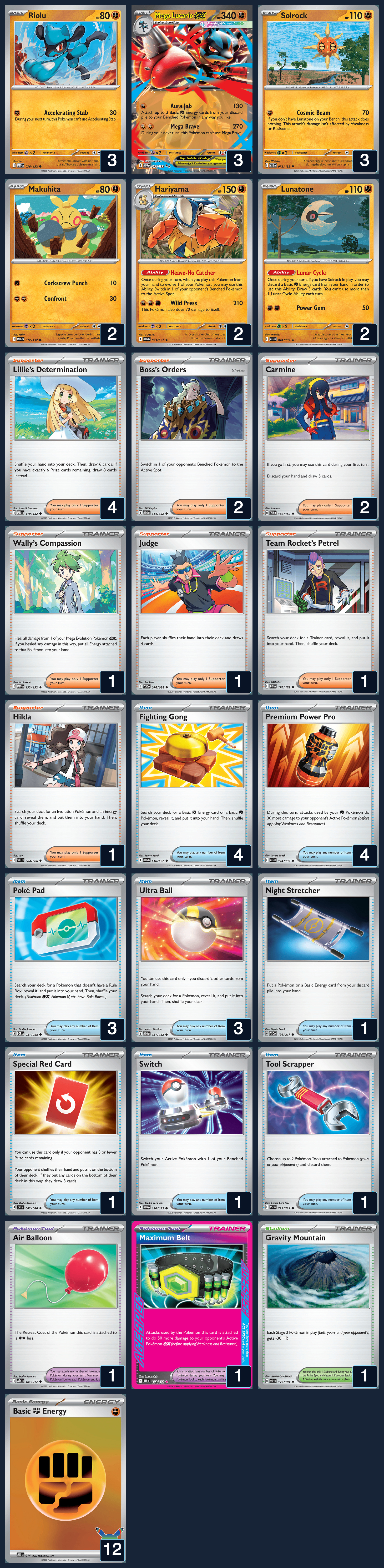 Complete 60-card deck list for rank 16, Tr3pp