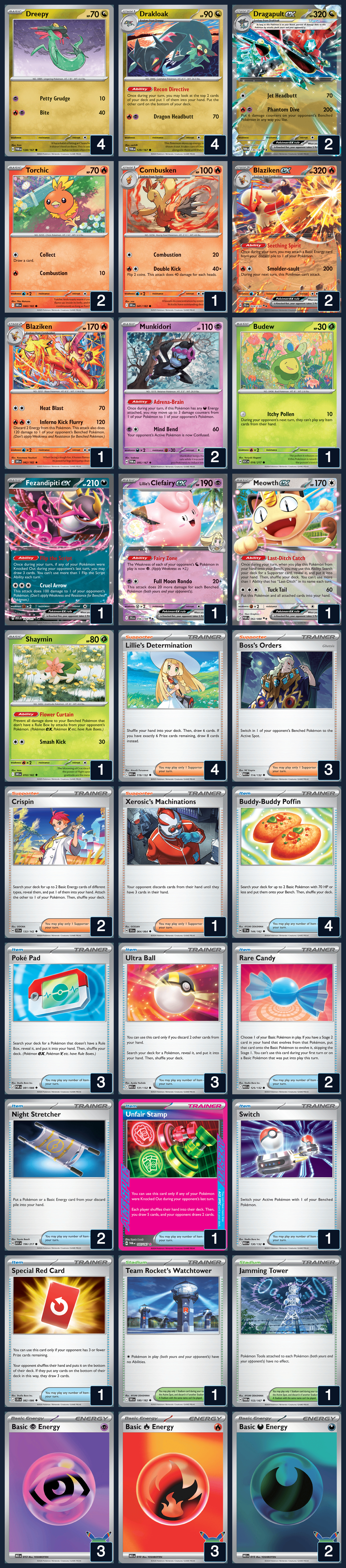 Complete 60-card deck list for rank 3, gelico7