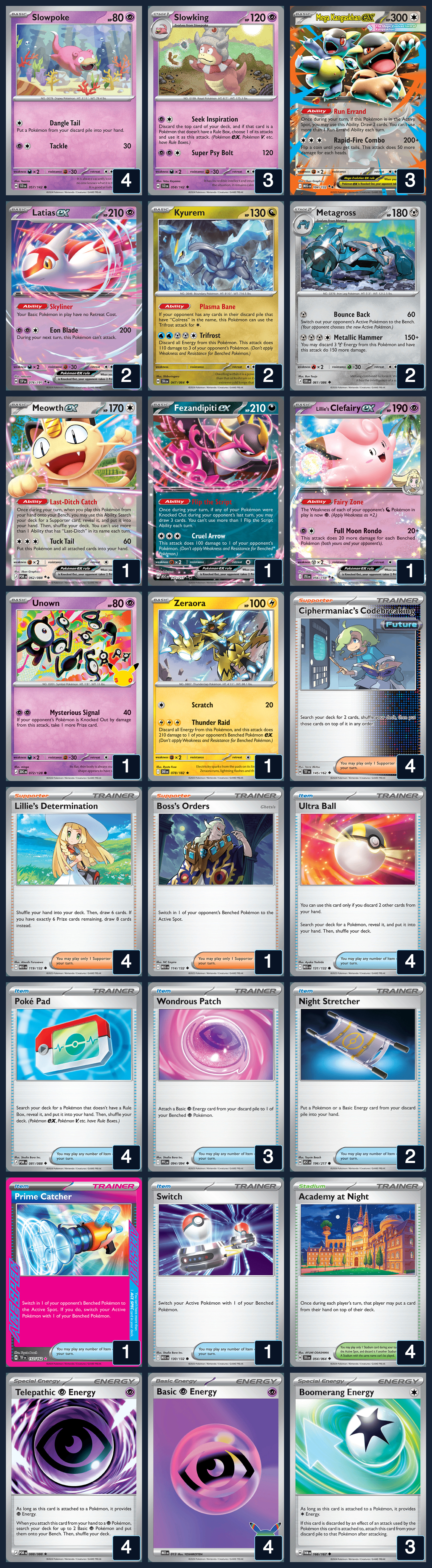 Complete 60-card deck list for rank 15, stdylan