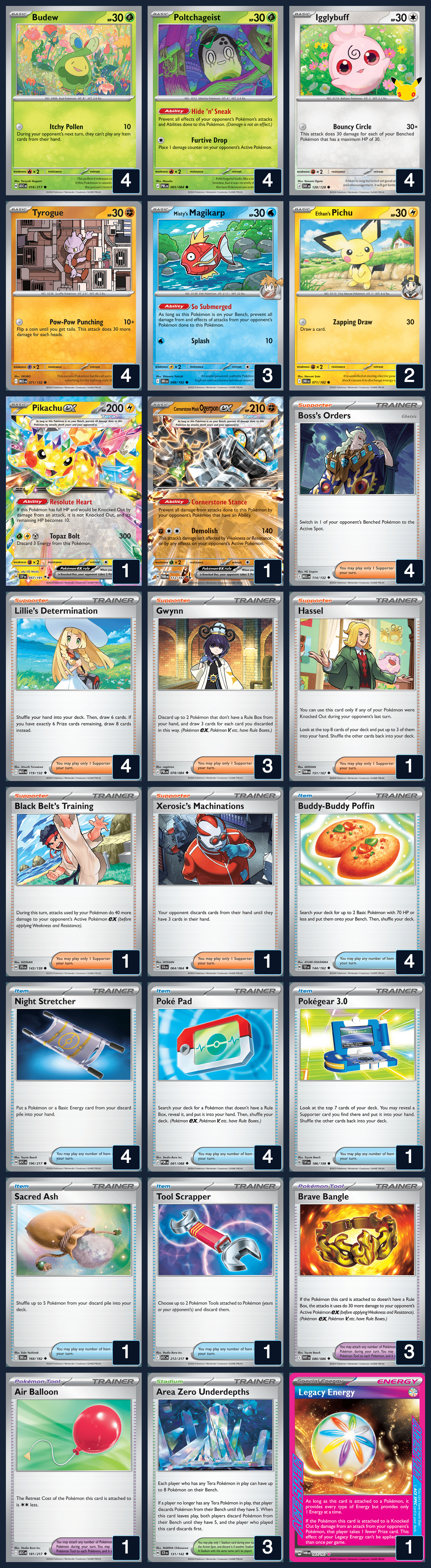 Complete 60-card deck list for rank 11, GinosLetsPlays