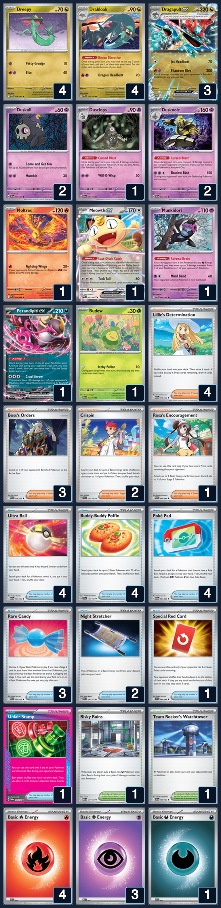 Complete 60-card deck list for rank 27, darkness55831