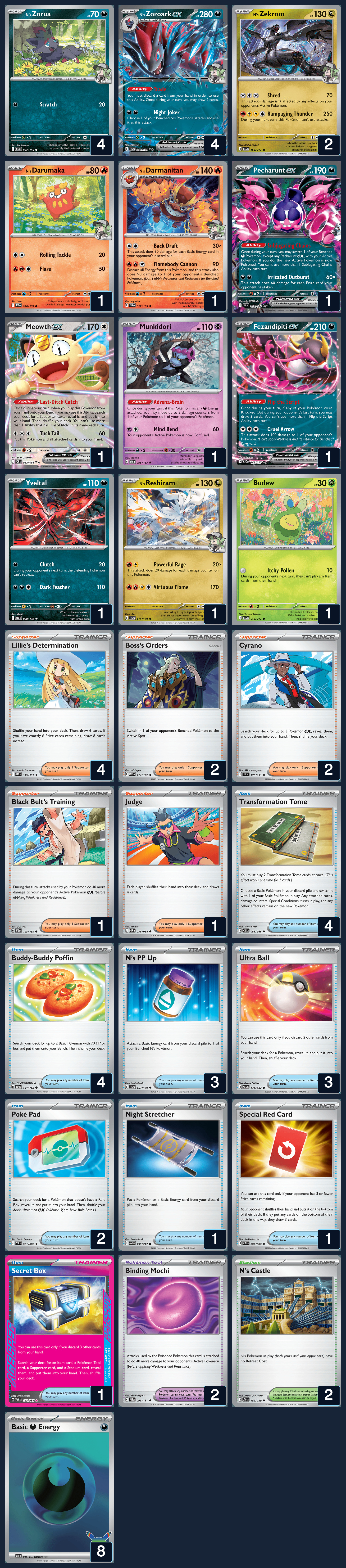 Complete 60-card deck list for rank 6, Tridentsev27