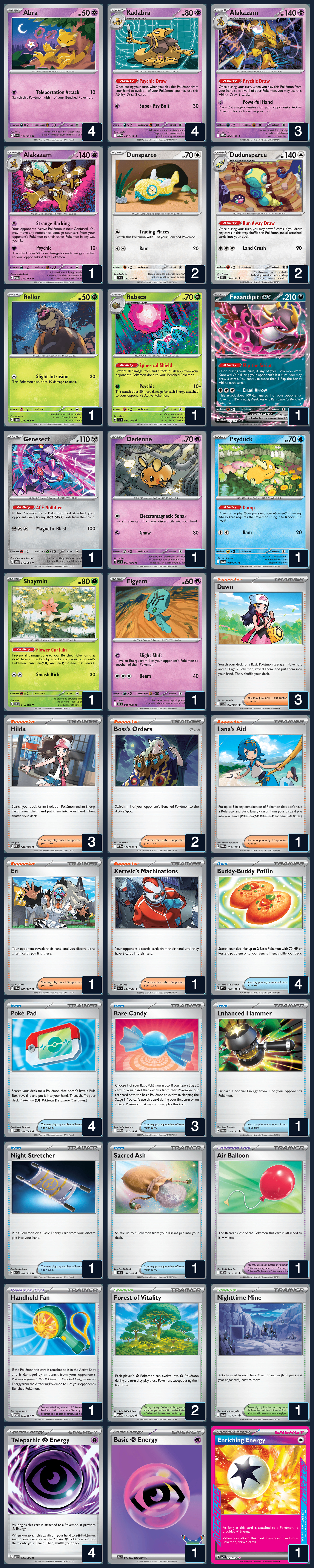 Complete 60-card deck list for rank 13, JoshInspires
