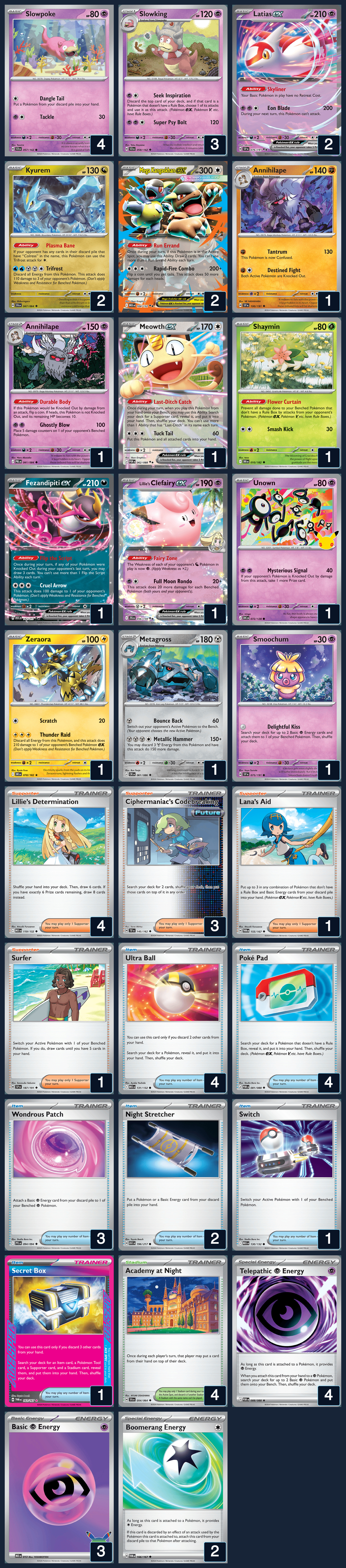 Complete 60-card deck list for rank 6, GT1stgen