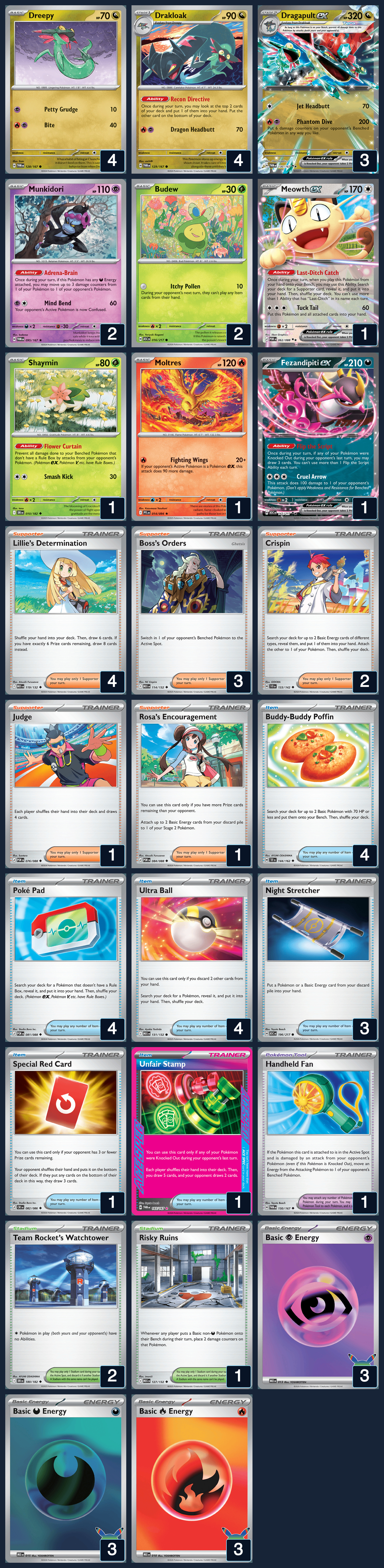 Complete 60-card deck list for rank 11, RuloElProduccion