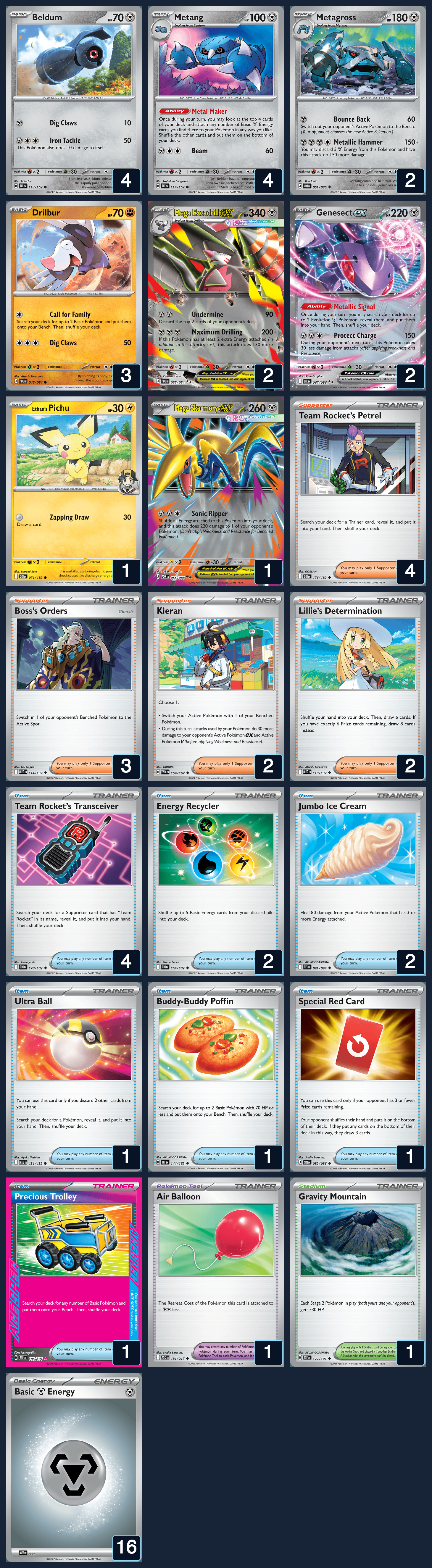 Complete 60-card deck list for rank 9, Daniel23611