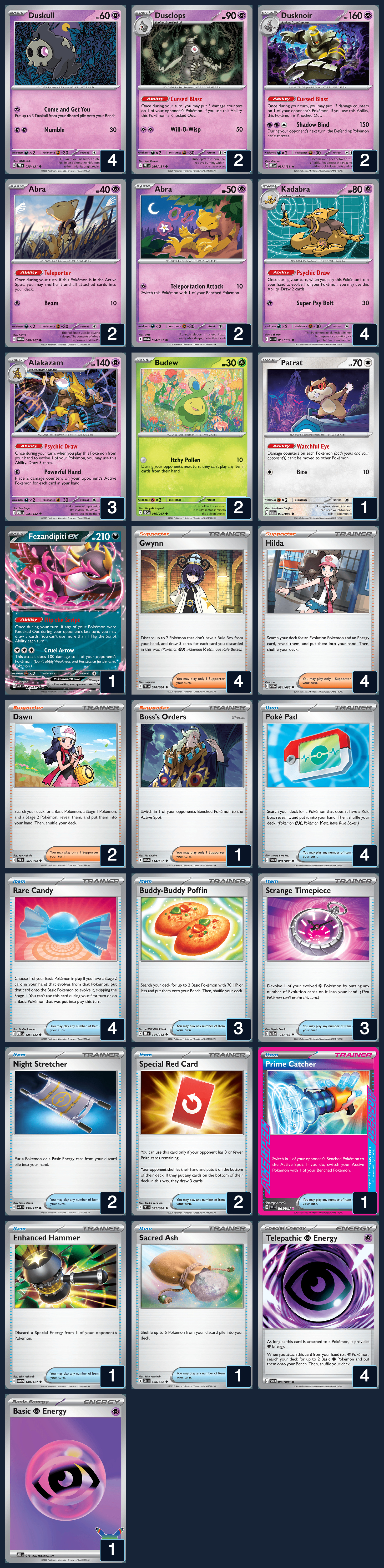 Complete 60-card deck list for rank 12, Ruen47