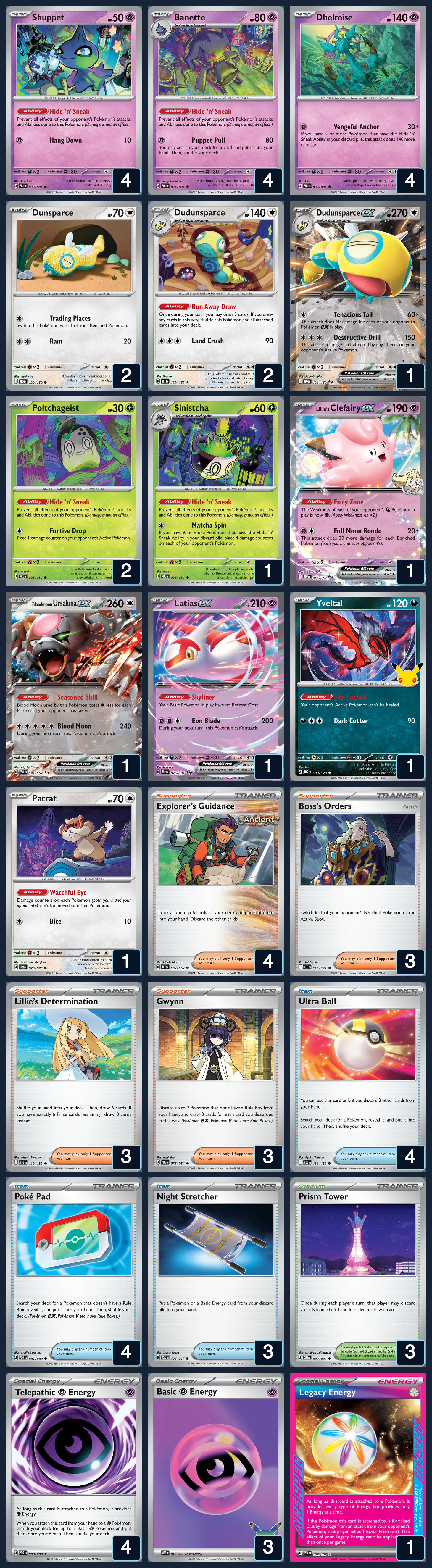 Complete 60-card deck list for rank 9, Alberto Sánchez