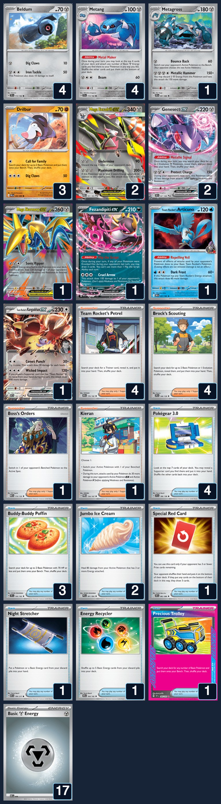 Complete 60-card deck list for rank 21, Michael H