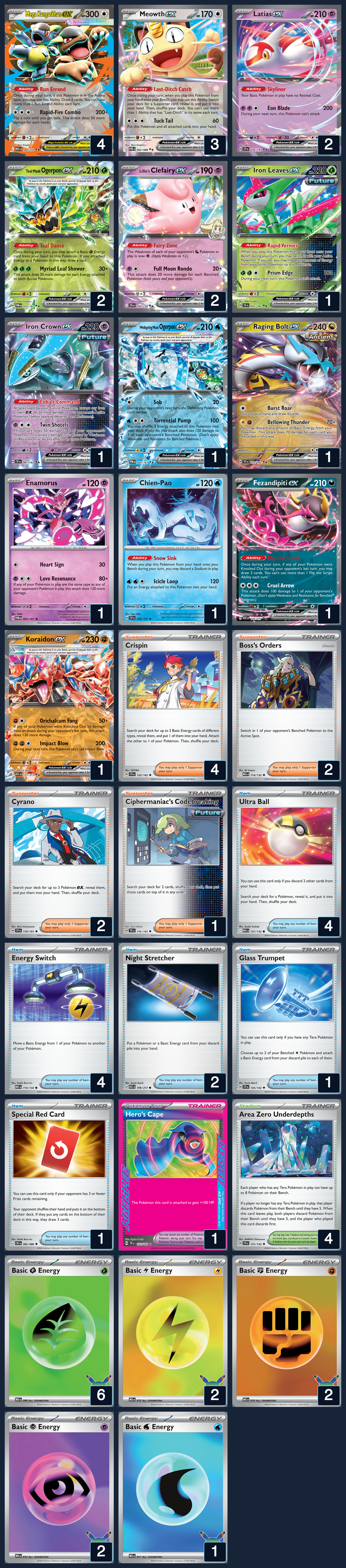 Complete 60-card deck list for rank 11, Ben F