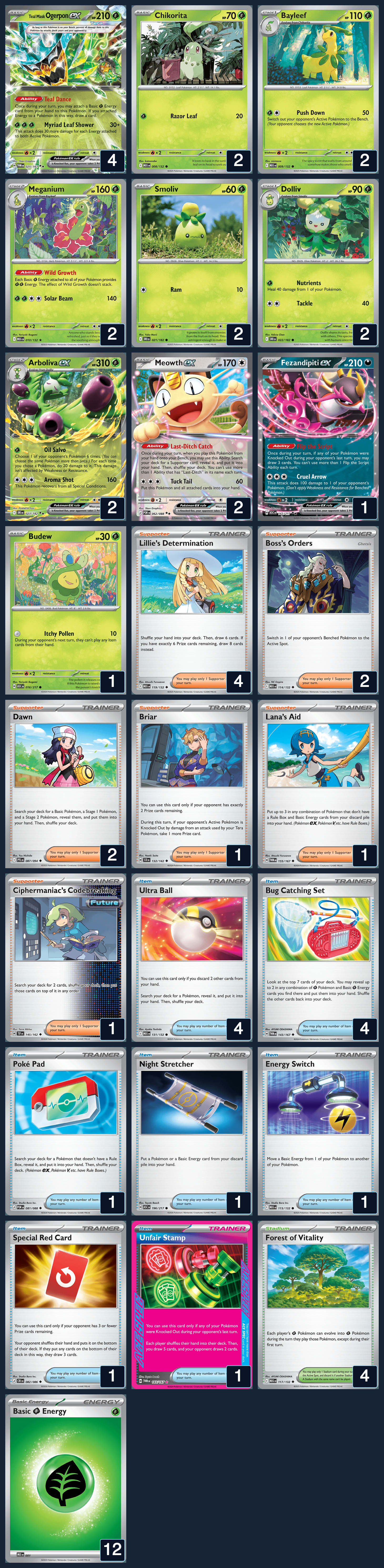 Complete 60-card deck list for rank 3, Vincenzo Paparo