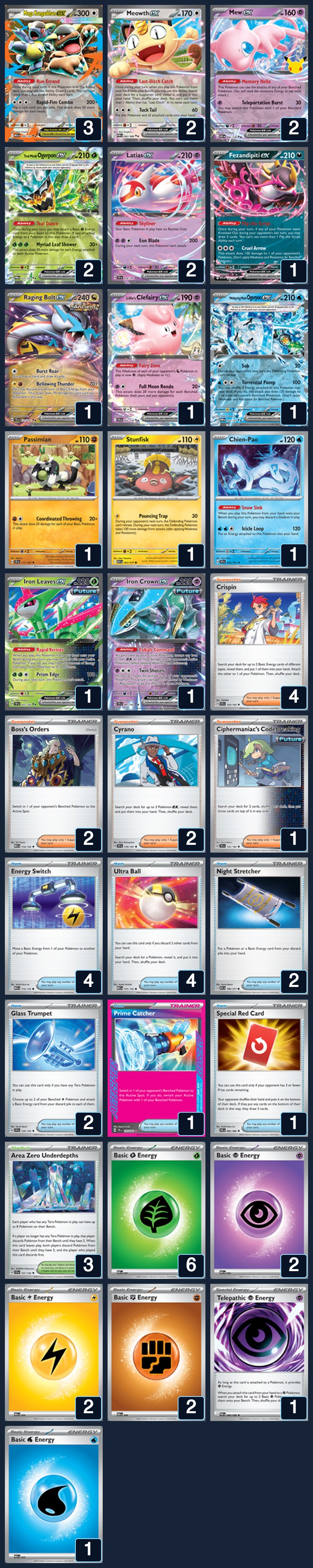Complete 60-card deck list for rank 28, JEISON ALEJANDRO R
