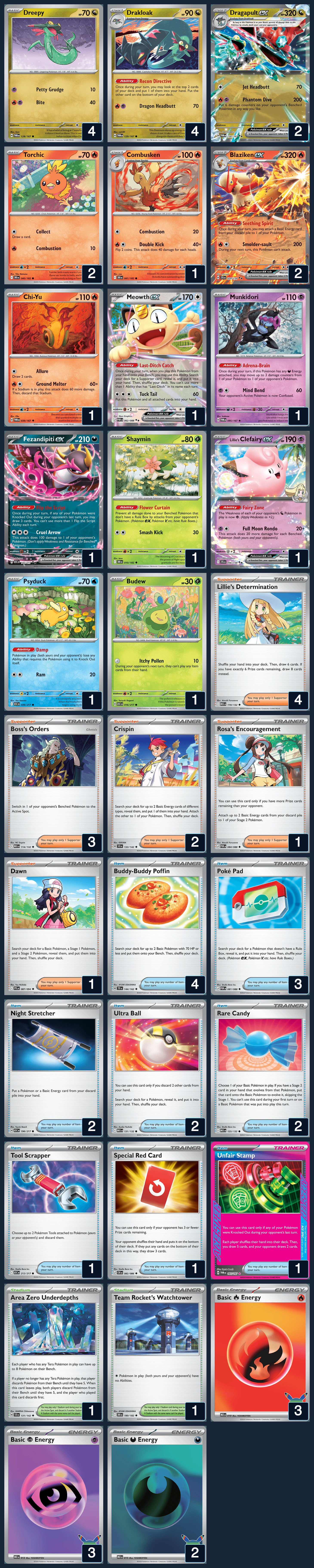 Complete 60-card deck list for rank 6, Froslp