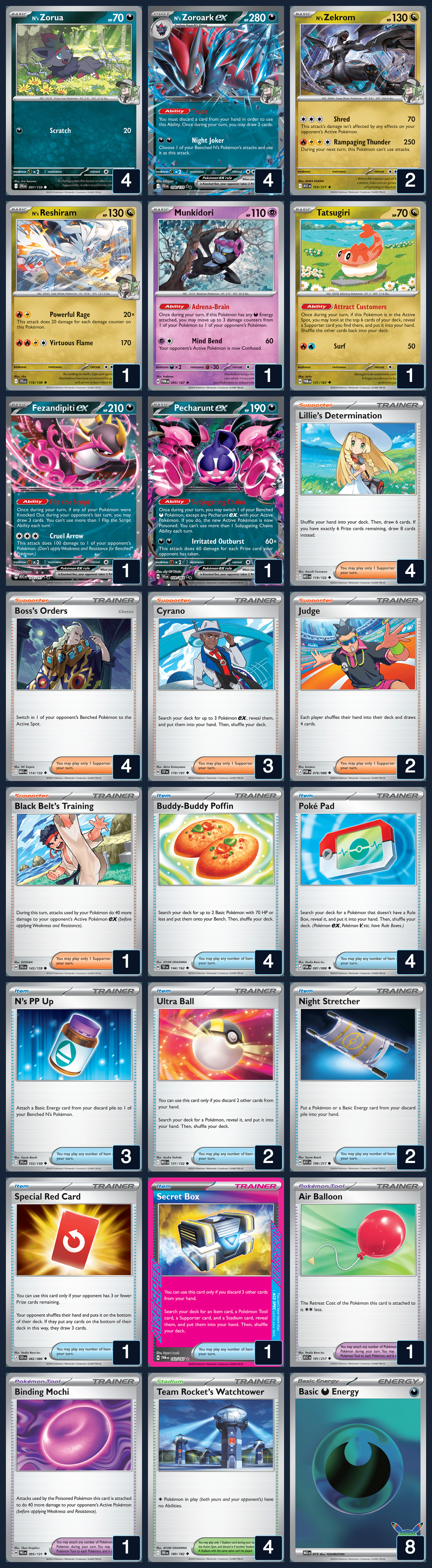 Complete 60-card deck list for rank 7, vincenzoturco
