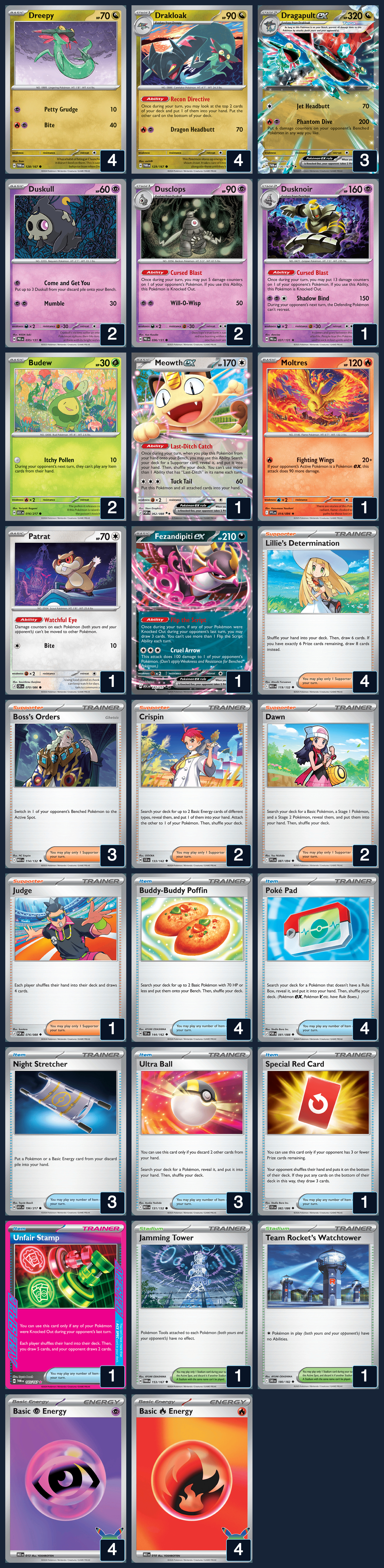 Complete 60-card deck list for rank 14, Vladoc
