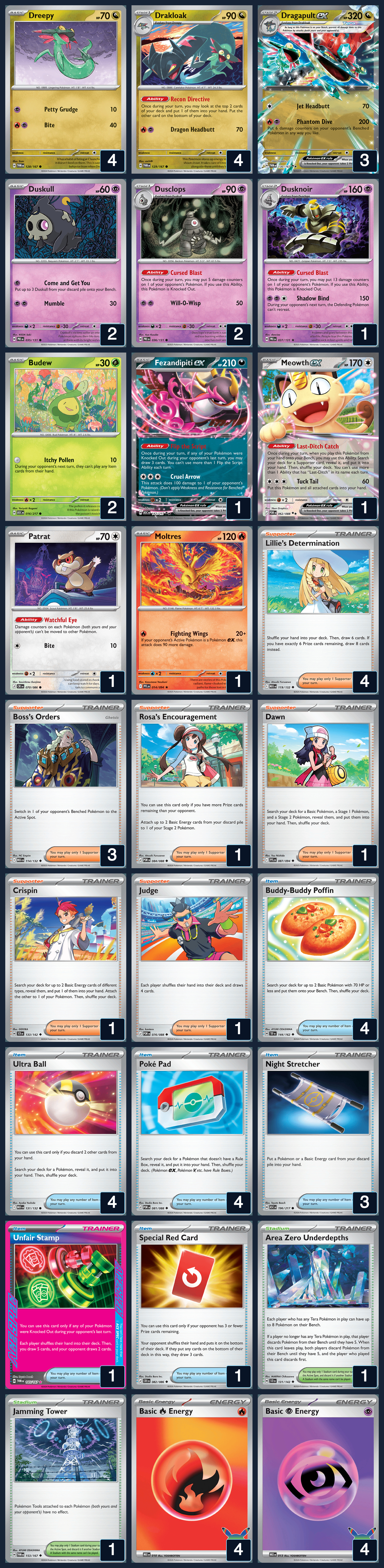 Complete 60-card deck list for rank 5, MCChunny