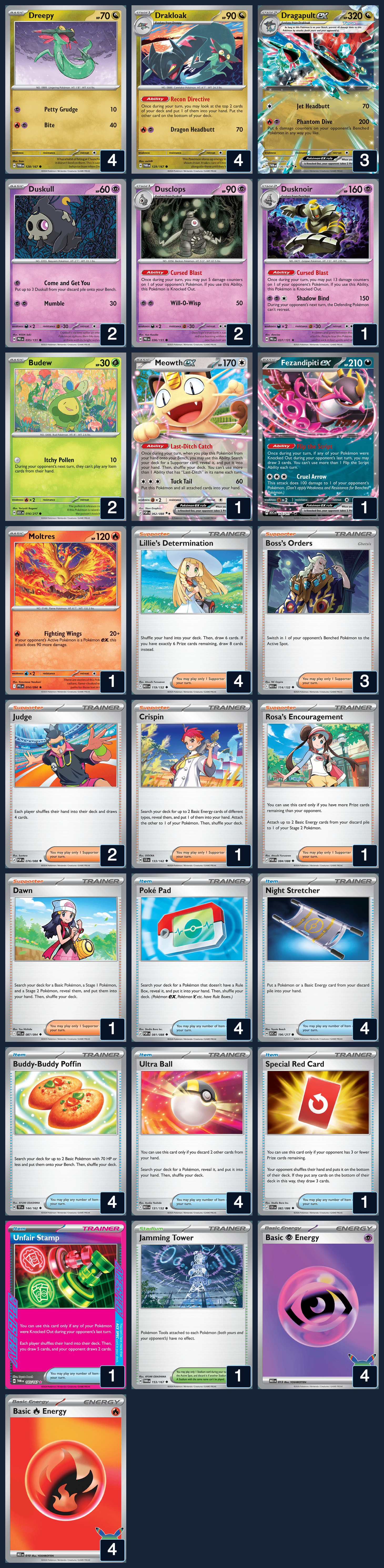 Complete 60-card deck list for rank 4, Fayaaz Lawrence