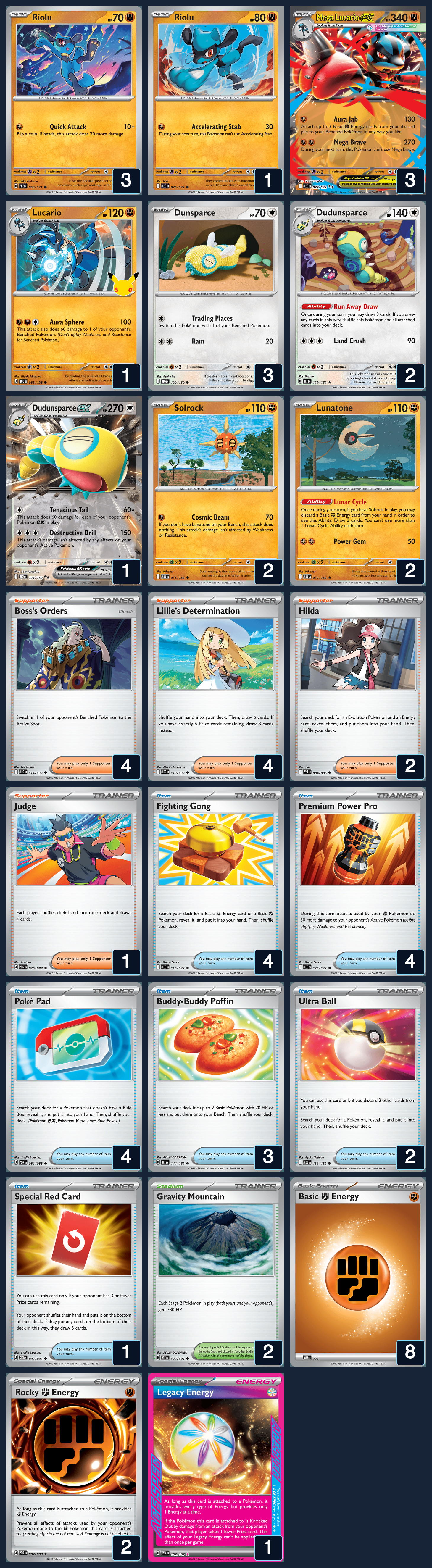 Complete 60-card deck list for rank 8, Miguel do Nascimento Santana