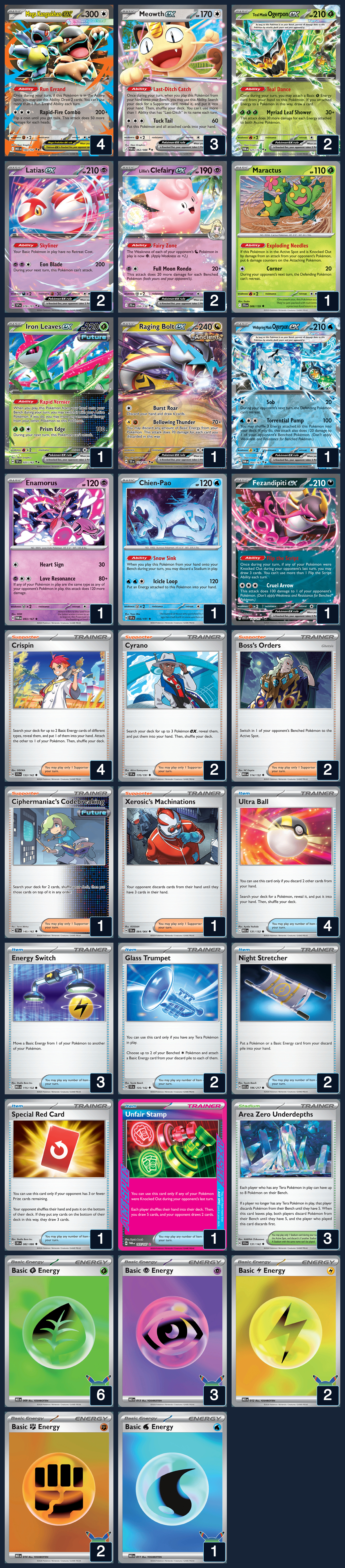 Complete 60-card deck list for rank 11, Joche