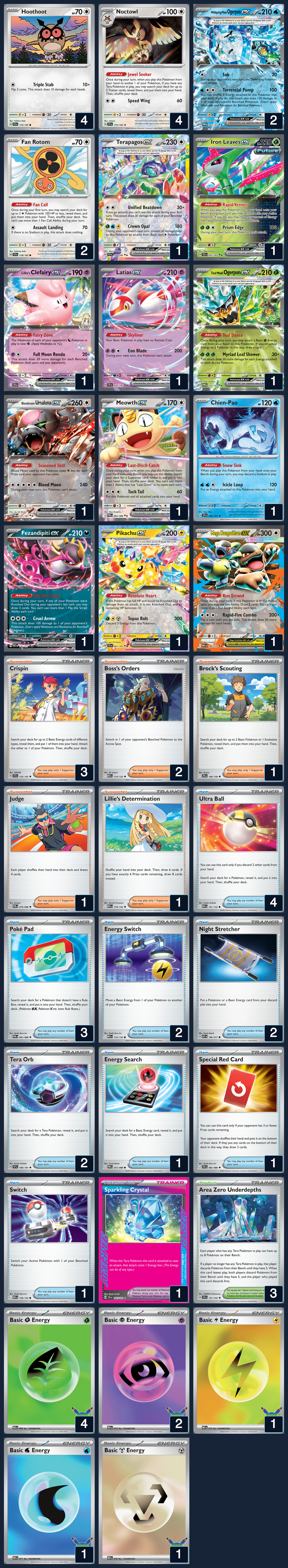 Complete 60-card deck list for rank 10, agonytcg