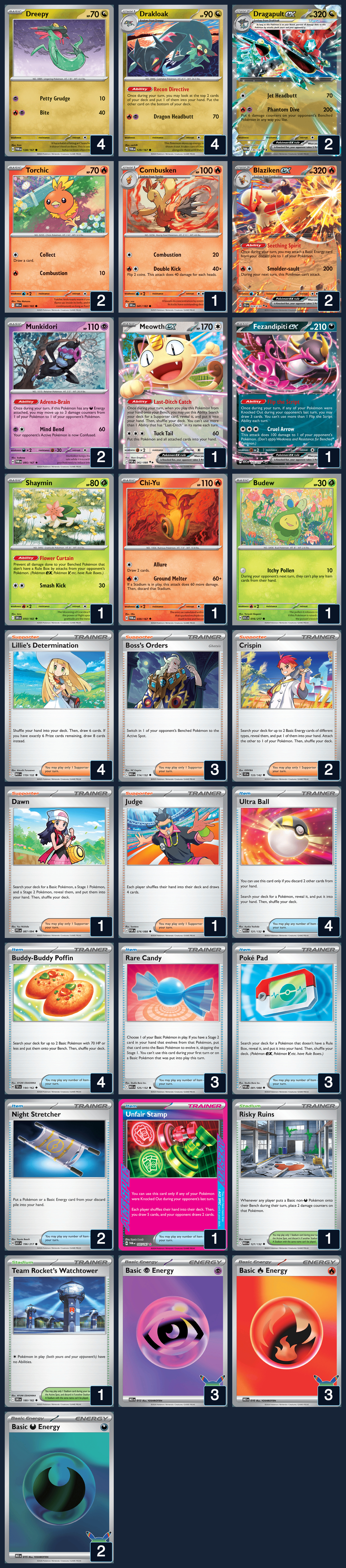 Complete 60-card deck list for rank 6, mangonorrea