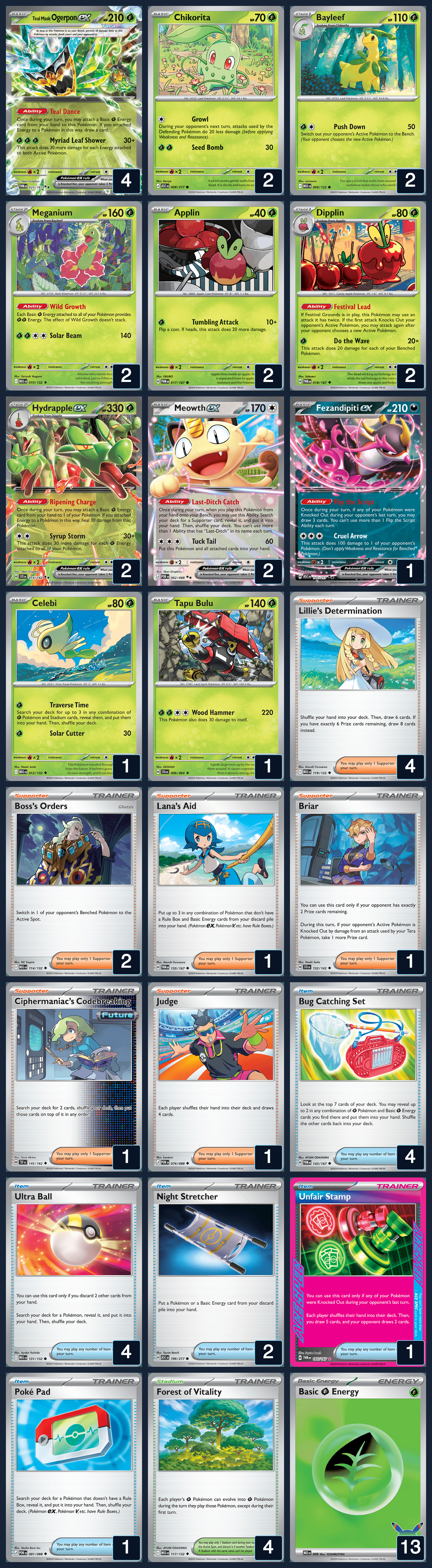 Complete 60-card deck list for rank 4, Finchytcg