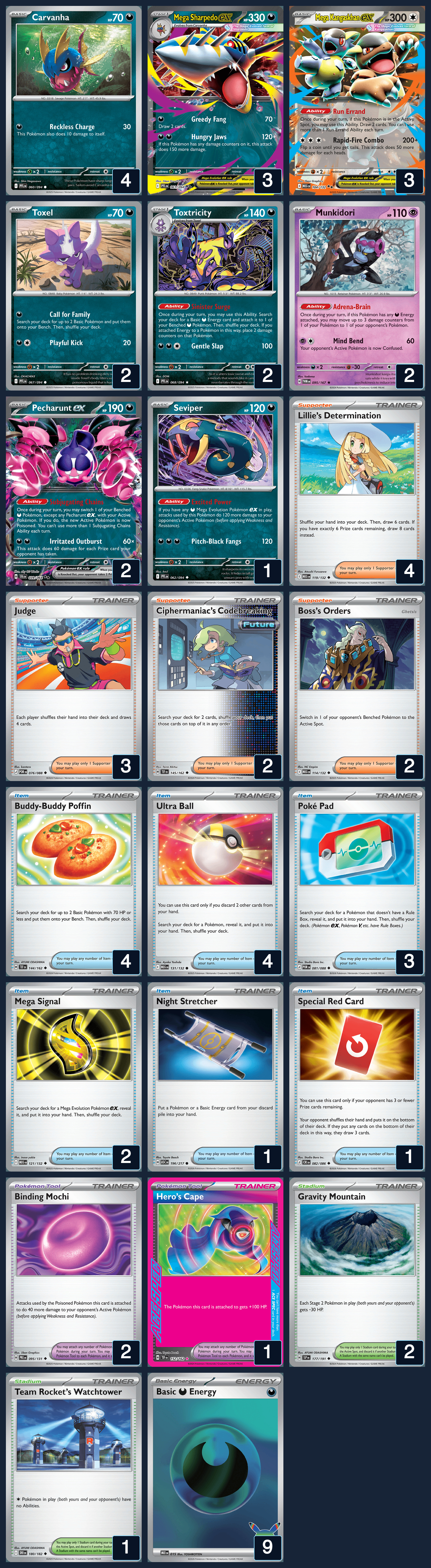 Complete 60-card deck list for rank 4, madarinha