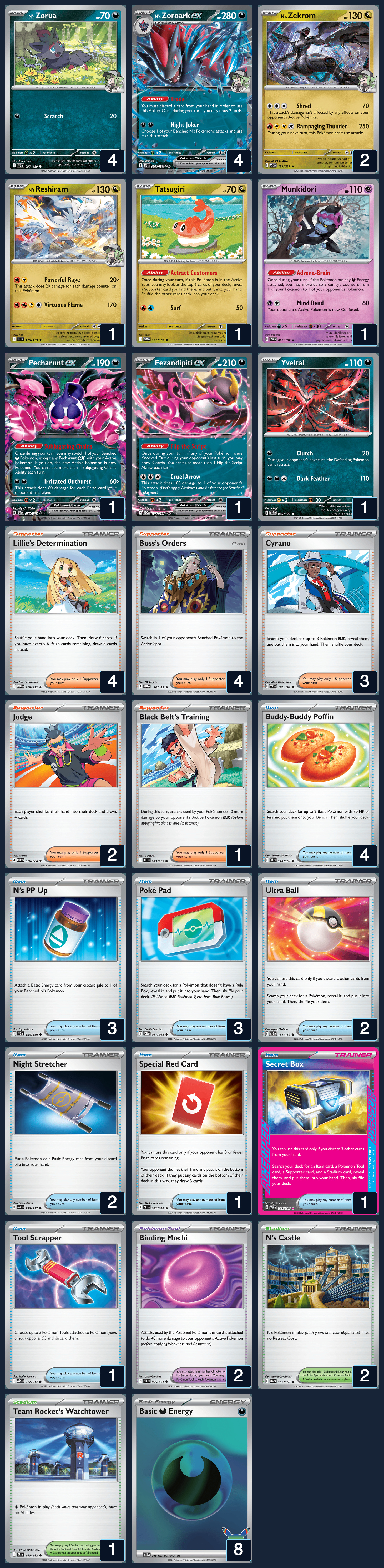 Complete 60-card deck list for rank 5, FullMetalShield