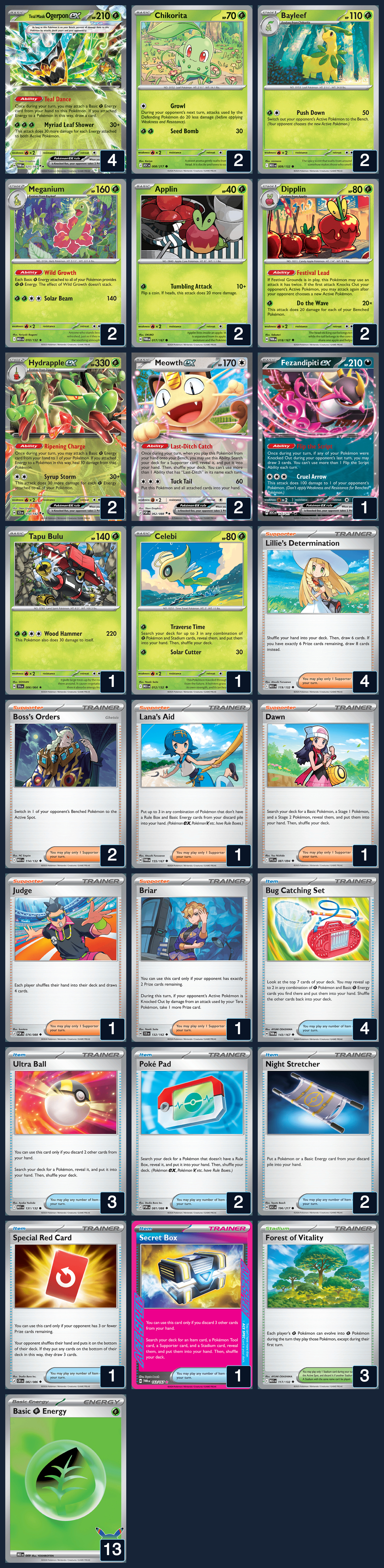 Complete 60-card deck list for rank 9, Cole C