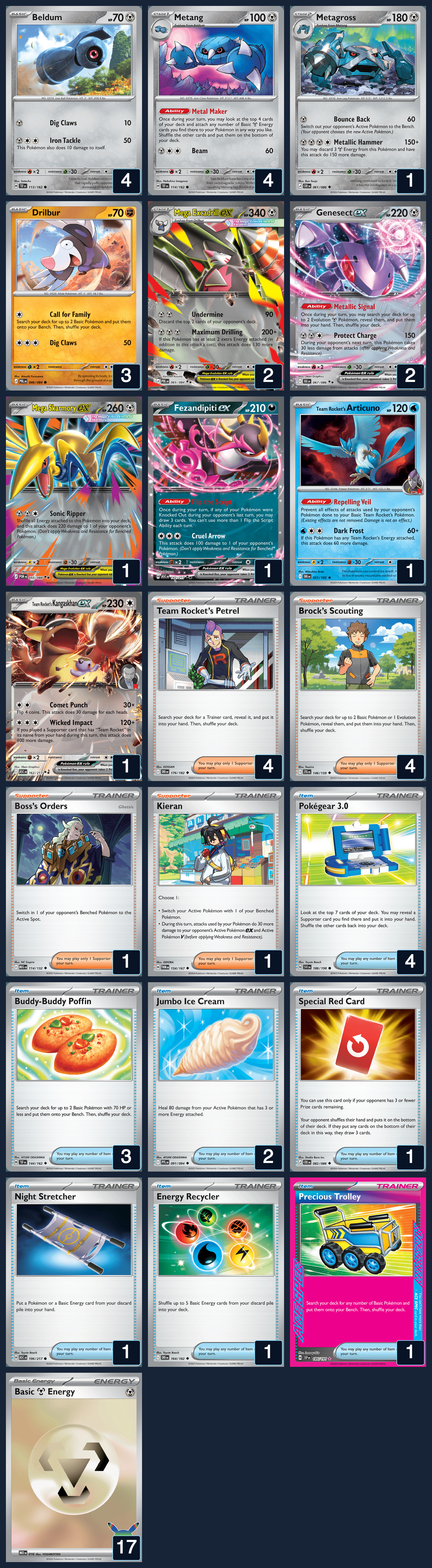 Complete 60-card deck list for rank 15, Michael H