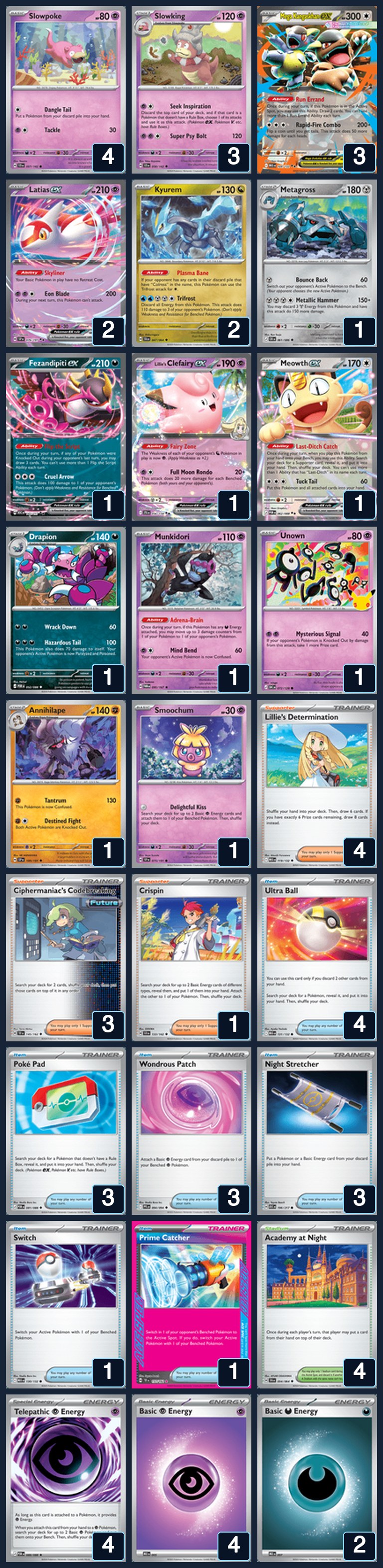 Complete 60-card deck list for rank 2, SUPERSEAN