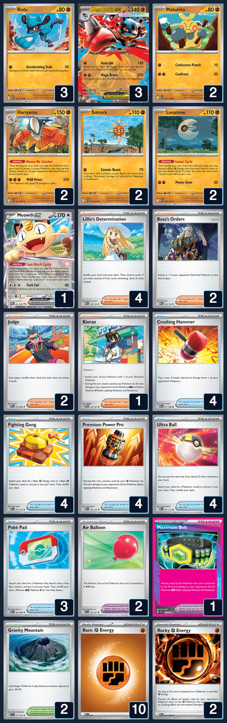 Complete 60-card deck list for rank 32, jd1988