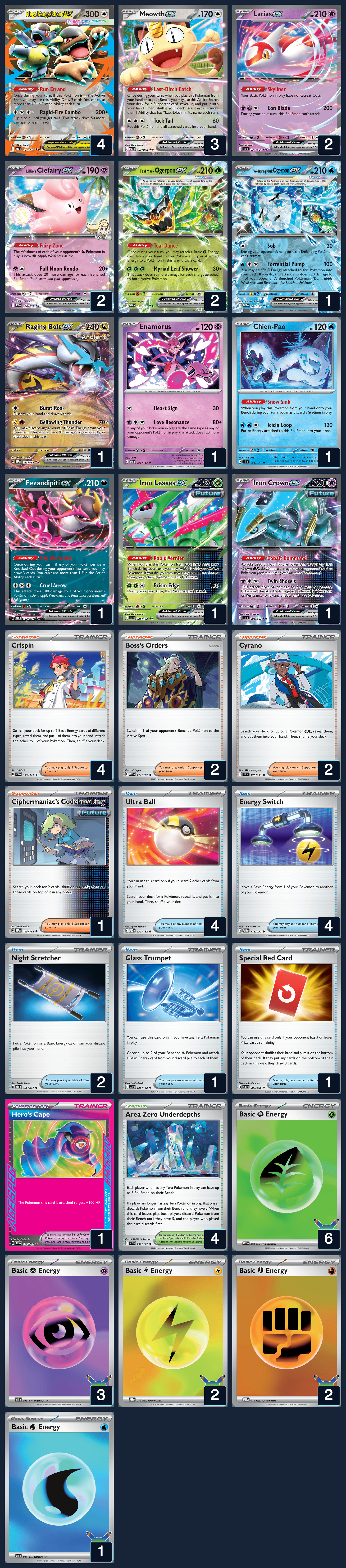 Complete 60-card deck list for rank 12, Apothanasia