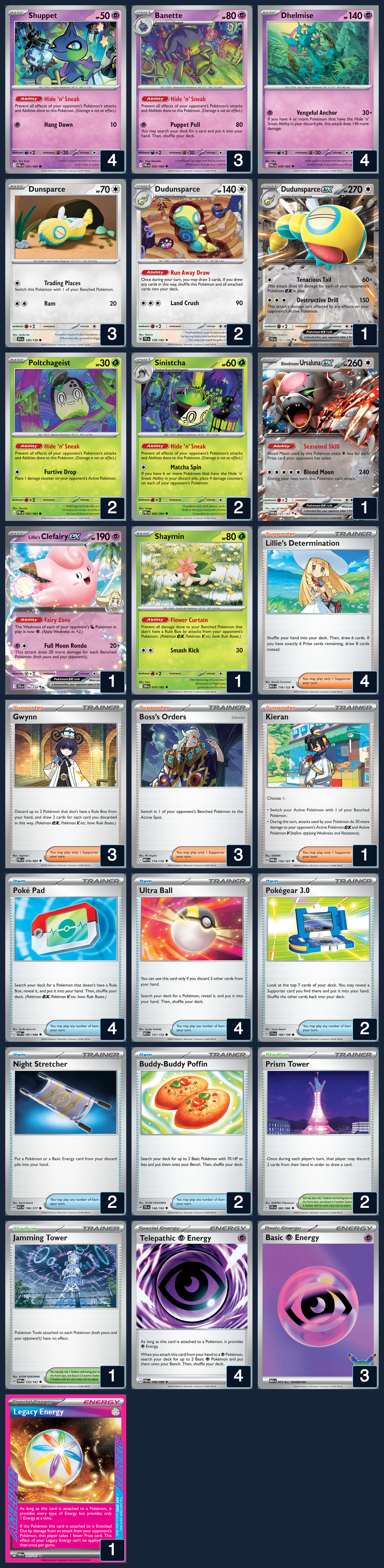 Complete 60-card deck list for rank 8, MDHcool