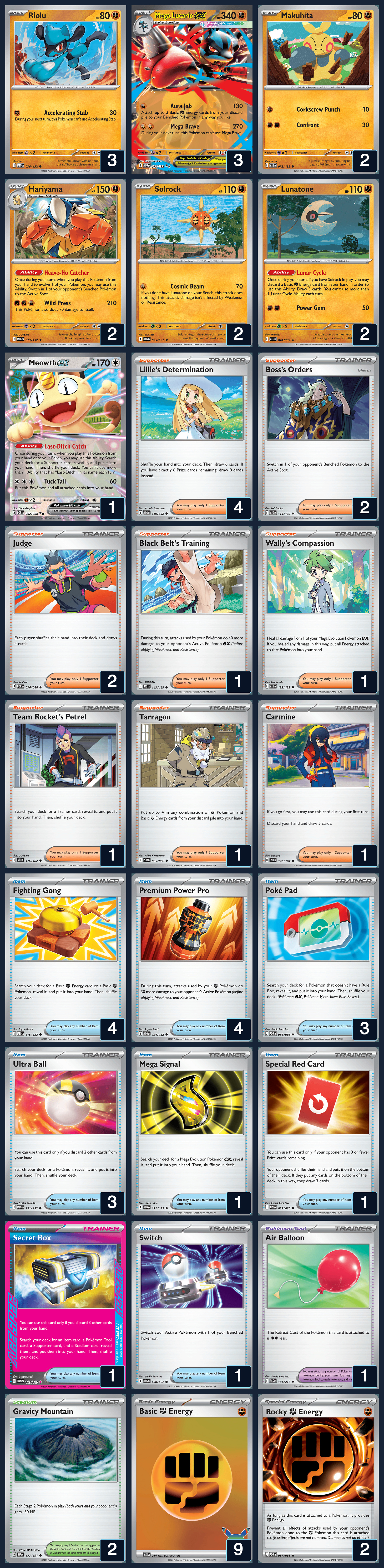 Complete 60-card deck list for rank 9, Mich94gri