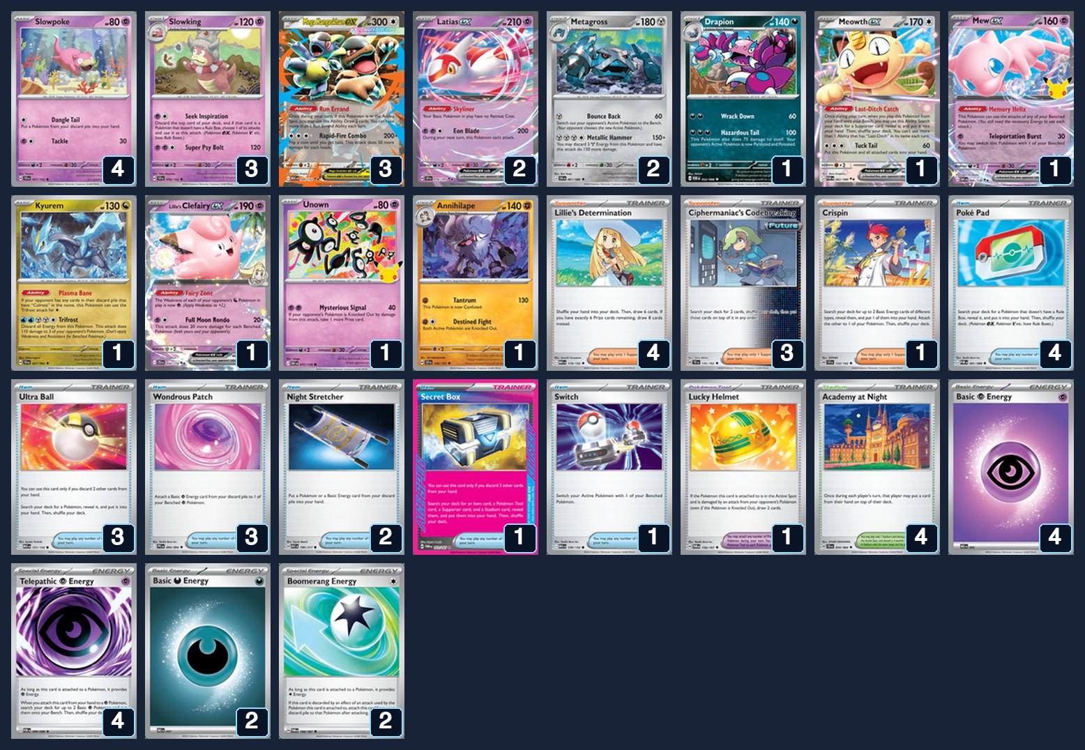 Complete 60-card deck list for rank 18, EmmettRuddle