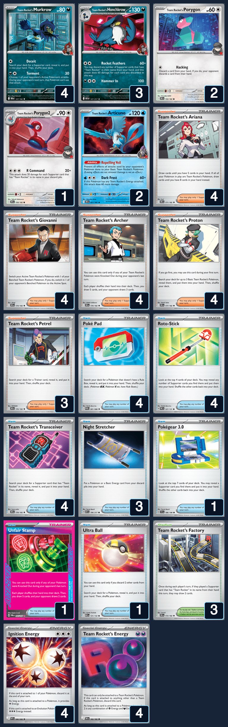 Complete 60-card deck list for rank 23, Chrispyrio