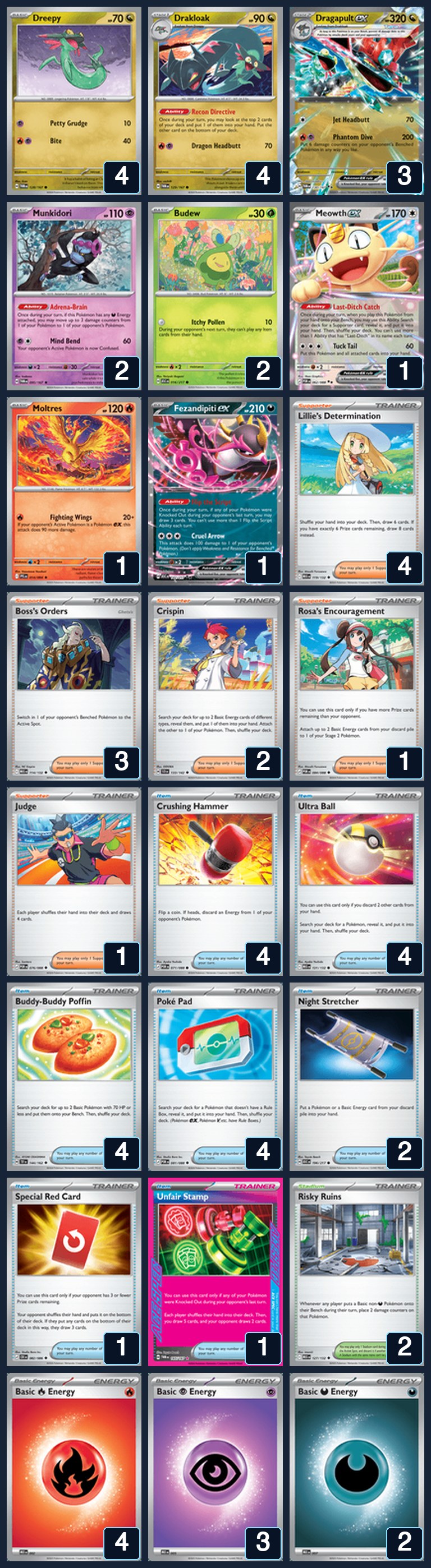Complete 60-card deck list for rank 18, Oscar C