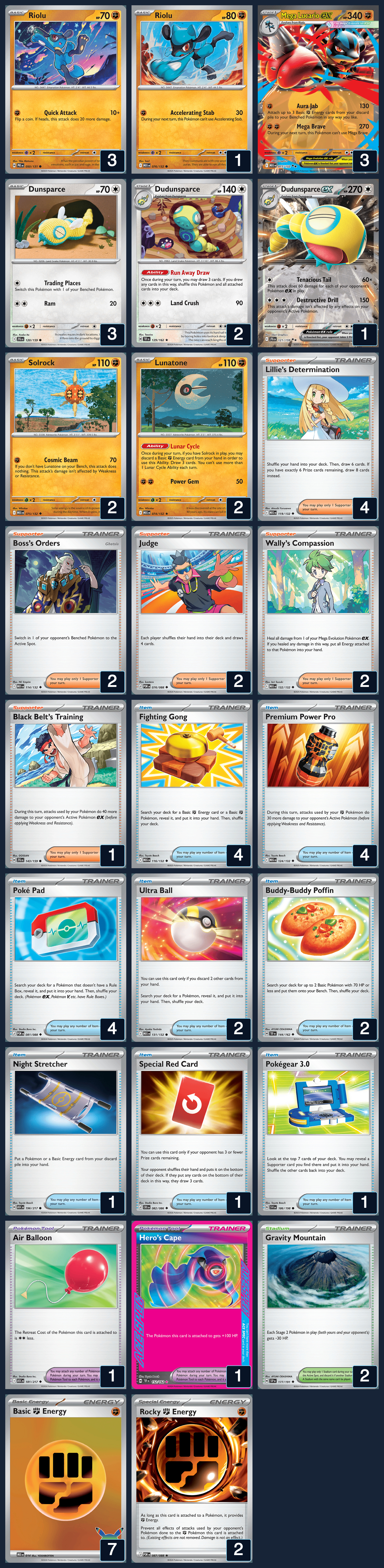 Complete 60-card deck list for rank 5, lock_zone