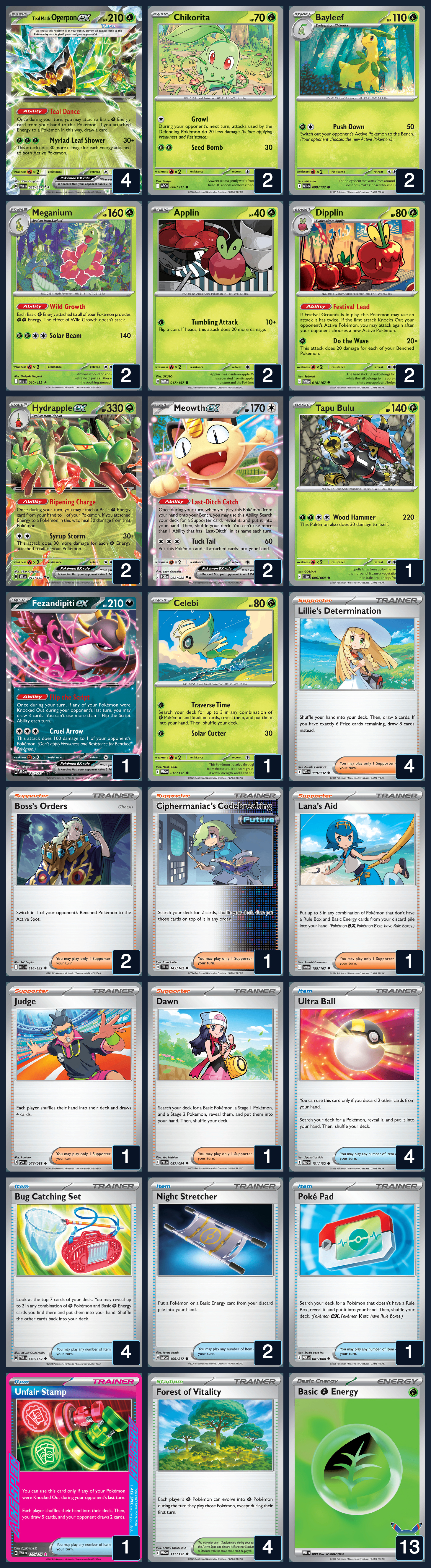Complete 60-card deck list for rank 7, Kurt M