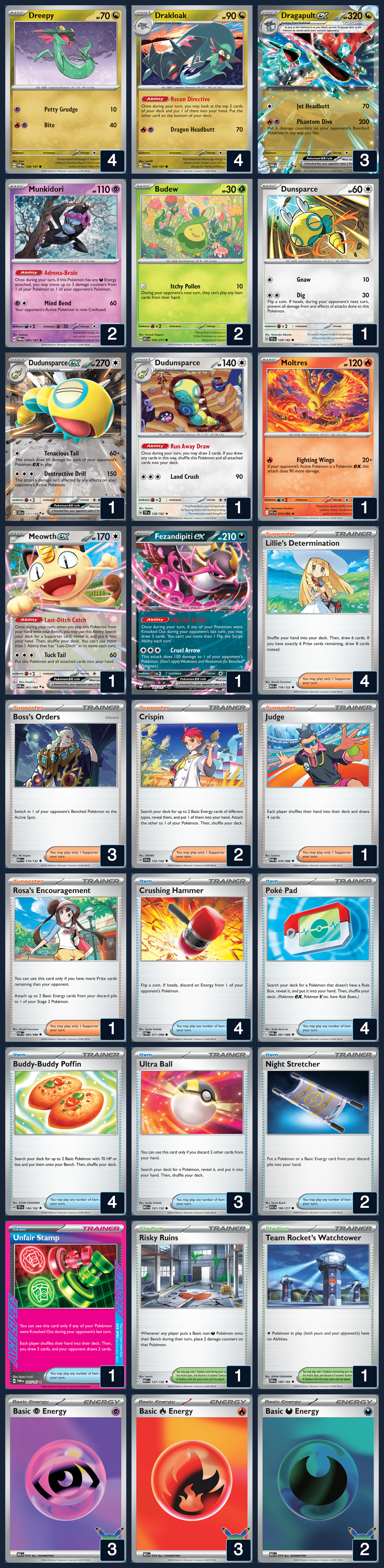 Complete 60-card deck list for rank 1, Ank