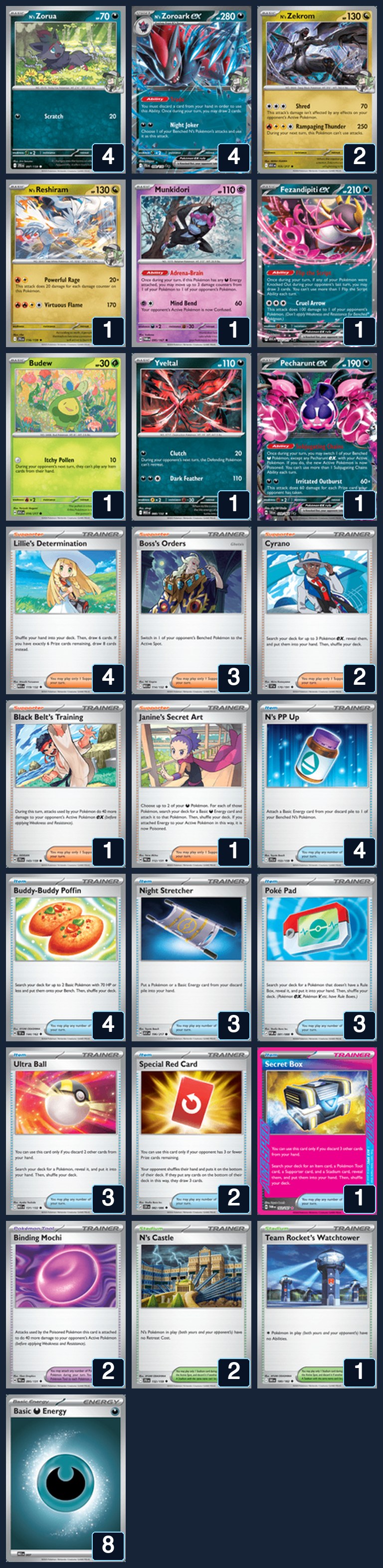 Complete 60-card deck list for rank 23, mesqit