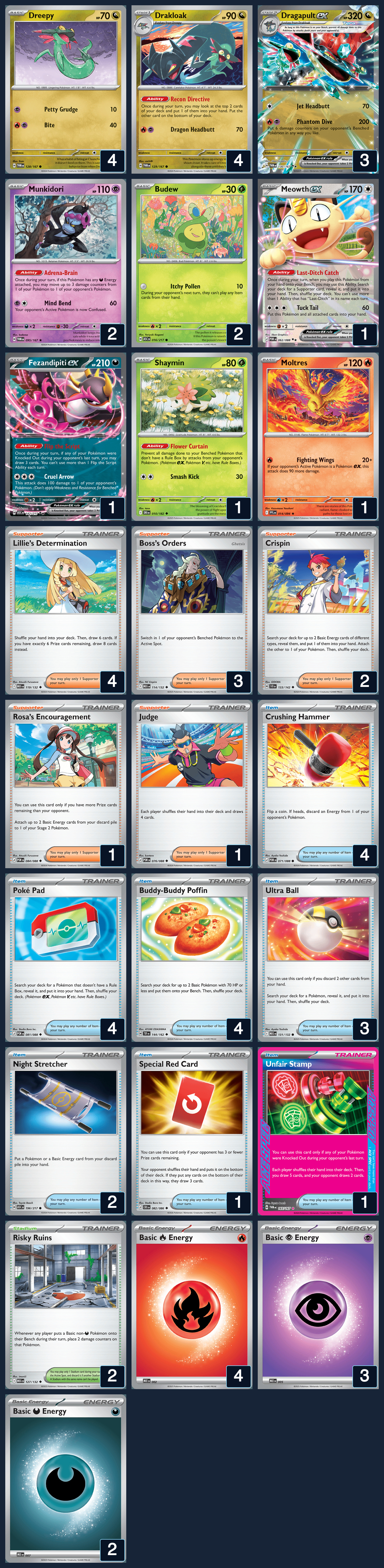 Complete 60-card deck list for rank 14, Rian Silva