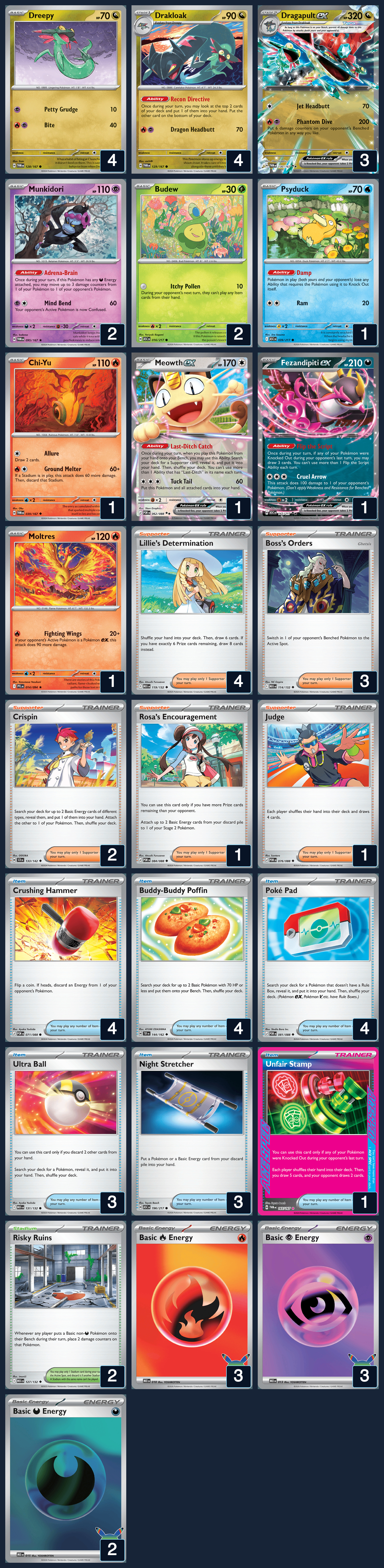 Complete 60-card deck list for rank 2, gch1204