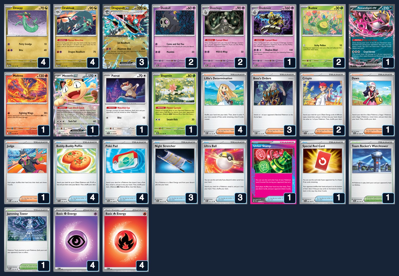 Complete 60-card deck list for rank 14, Joel Högberg