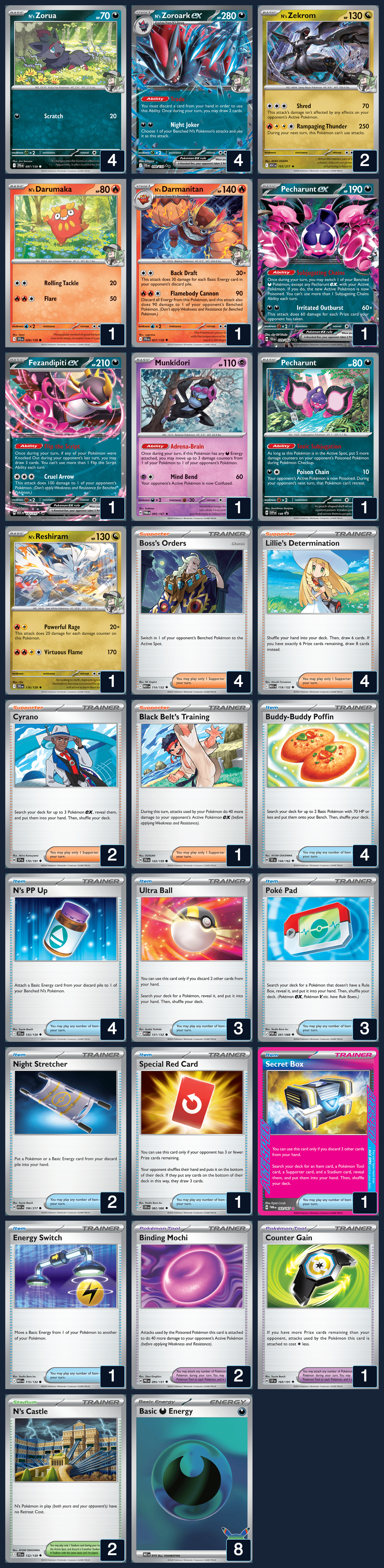 Complete 60-card deck list for rank 3, Alejandro Pérez Serrano