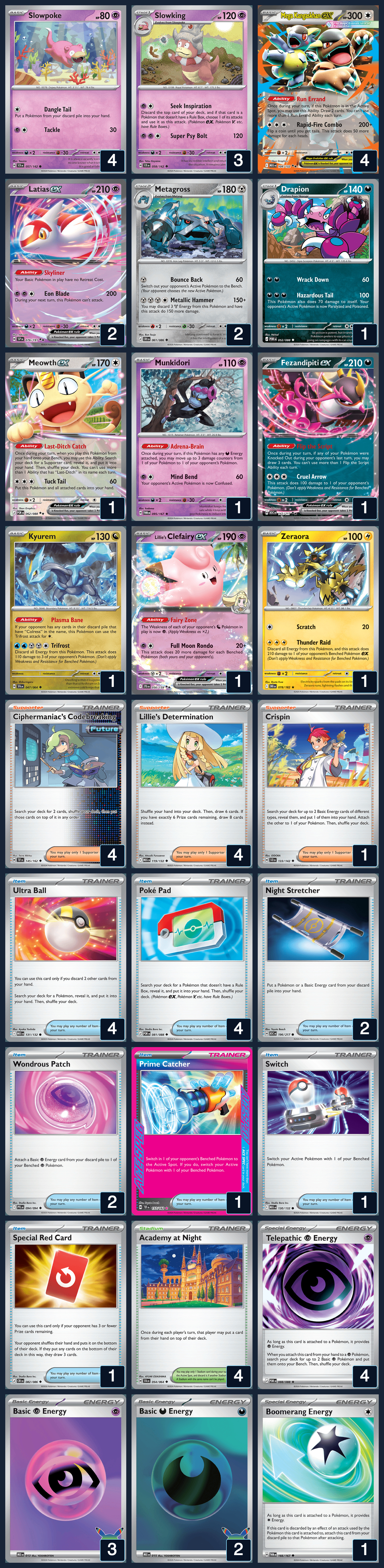 Complete 60-card deck list for rank 10, Digitallogik
