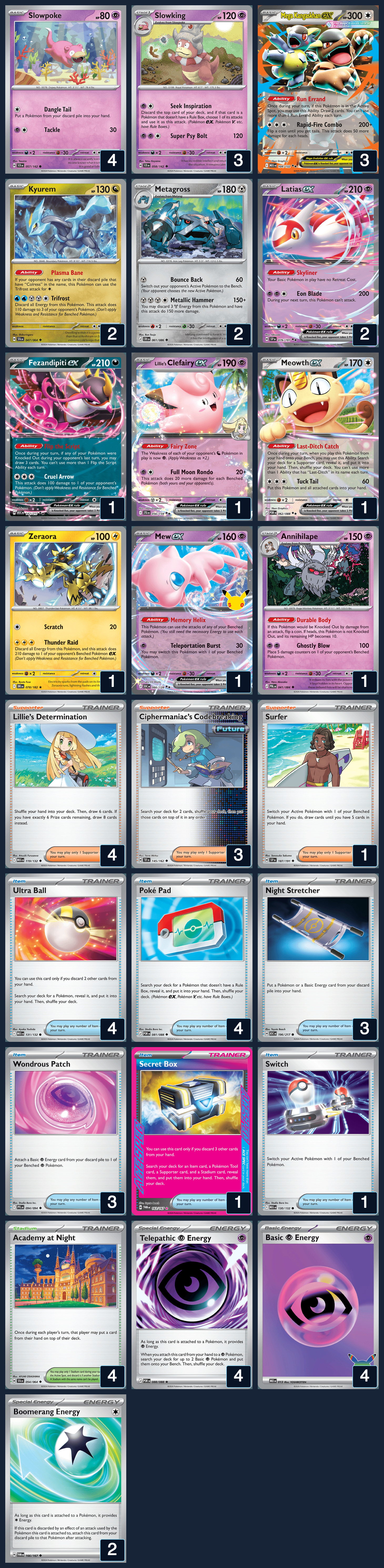 Complete 60-card deck list for rank 7, Jroc286